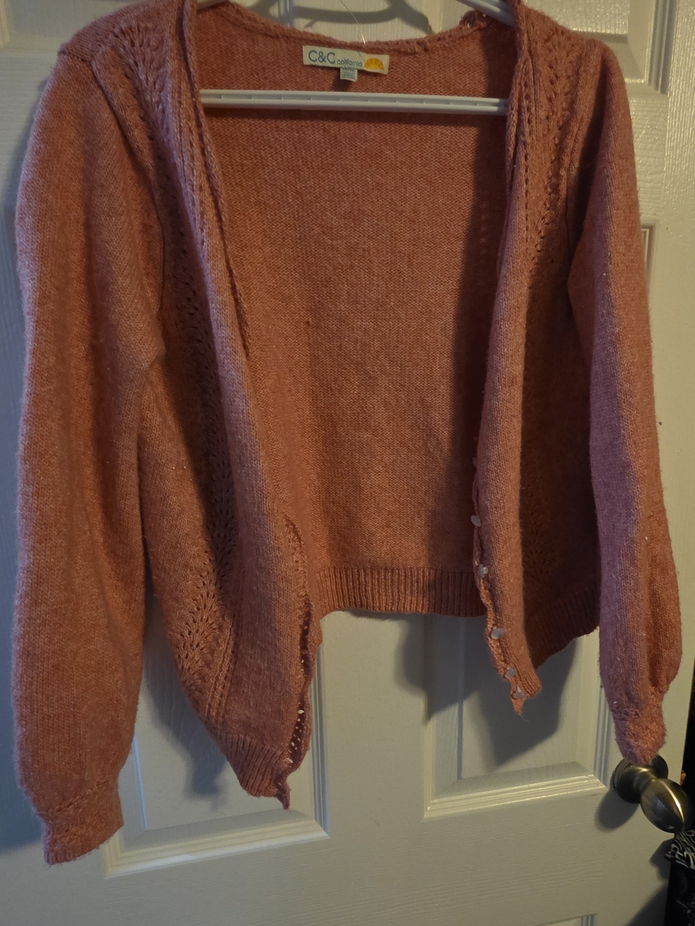 4/$25 Deal! C&C California Rust Open Knit Cardigan